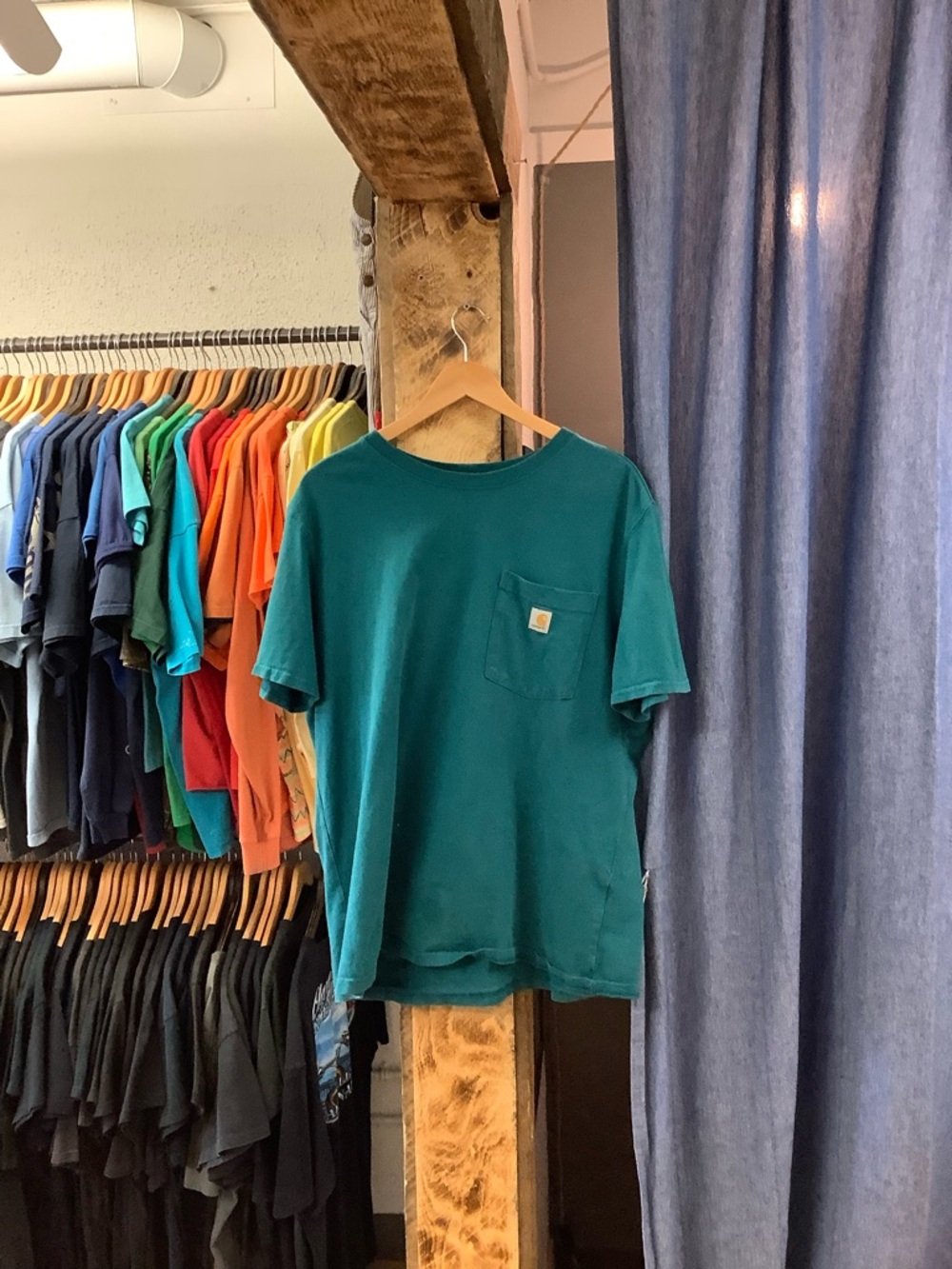 Vintage Carhartt Turquoise Blank T-shirt